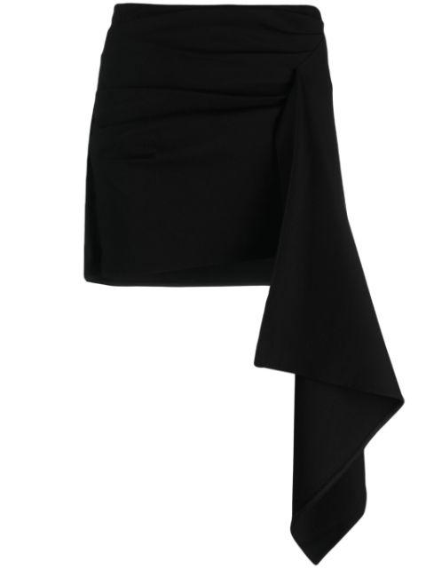 Rivera asymmetric draped miniskirt by GAUGE81