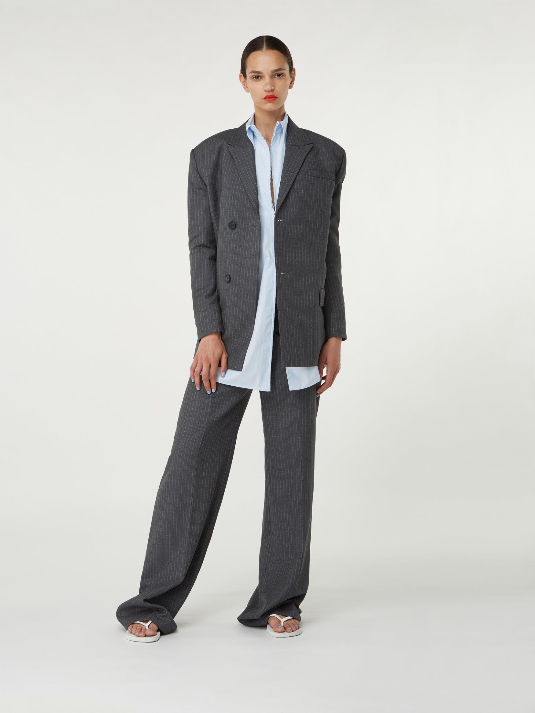 Tora Pinstripe Smoke – Virgin Wool Pants | GAUGE81 by GAUGE81