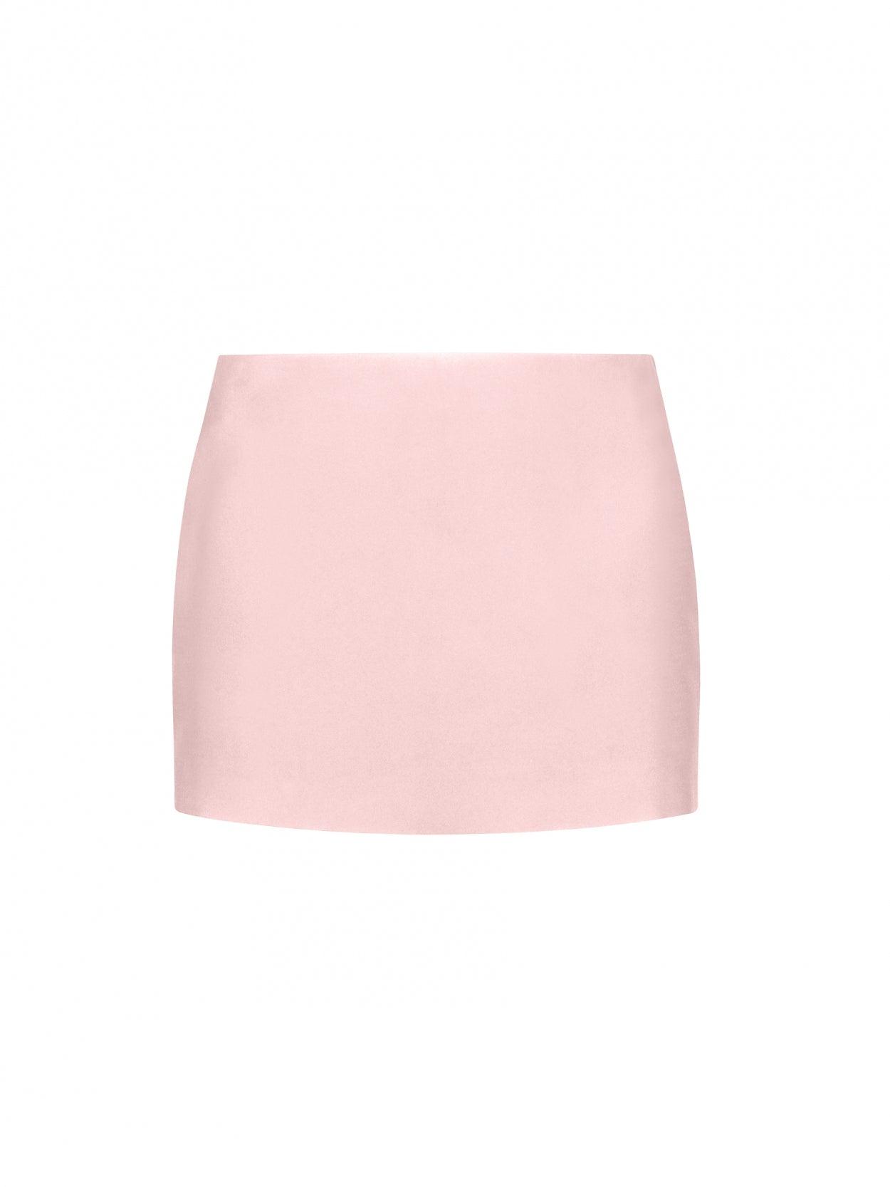 Tulua Light Pink – Satin Mini Skirt | GAUGE81 by GAUGE81