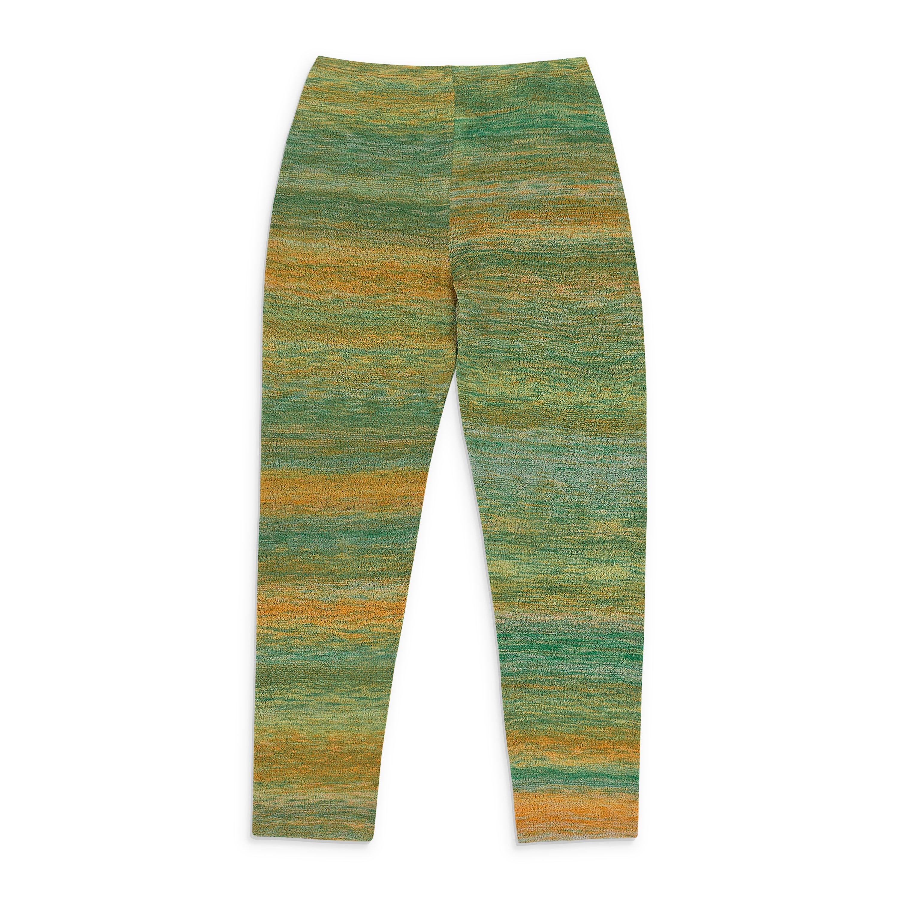 PEDAL PUSHERS GREEN ORANGE LEGGINGS by GAUNTLETT CHENG PEDAL PUSHERS GREEN ORANGE LEGGINGS by GAUNTLETT CHENG