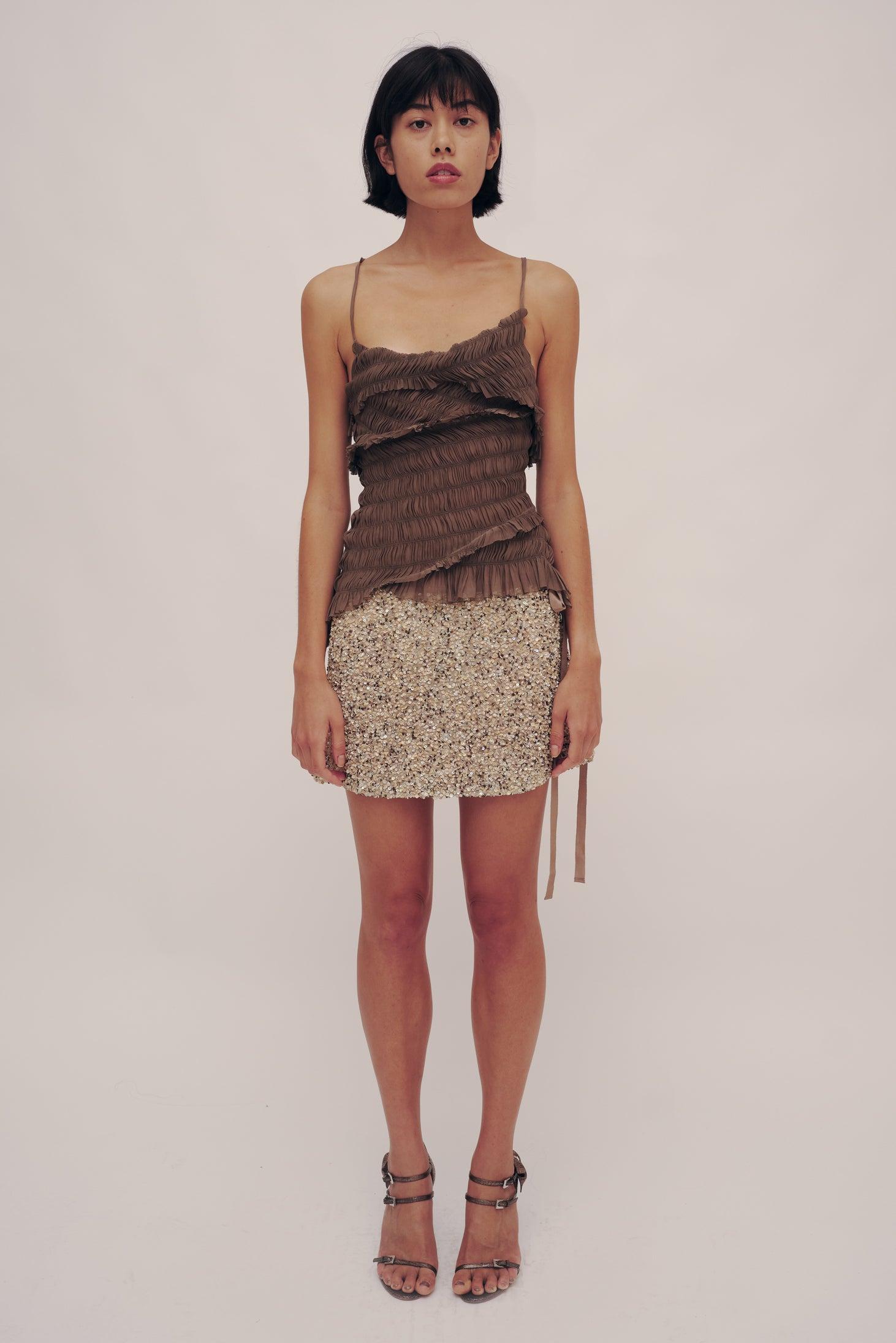 Spiral Elastic Flap Tank by GAUNTLETT CHENG