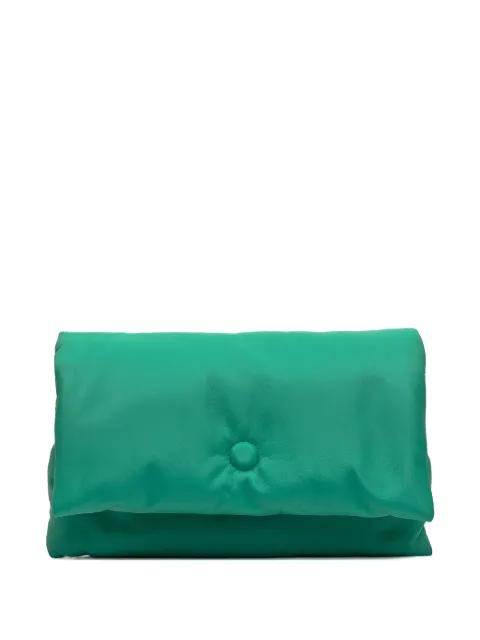 ruched leather clutch bag by GAVA