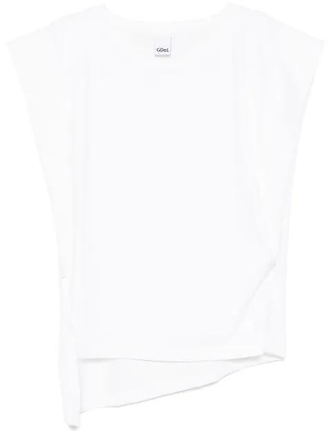V-neck sleeveless T-shirt by GAZE DE LIN