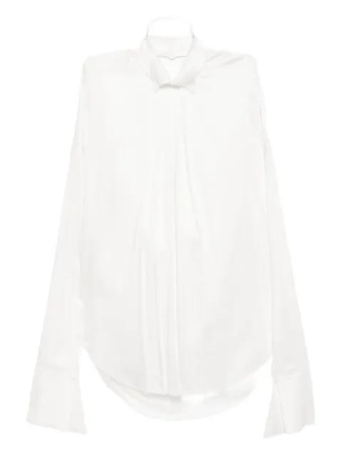 pleated open-back shirt by GAZE DE LIN