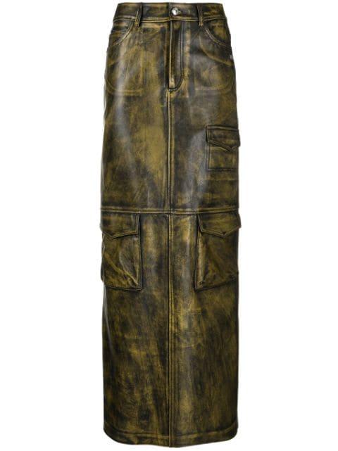 Biker Cargo maxi skirt by GCDS