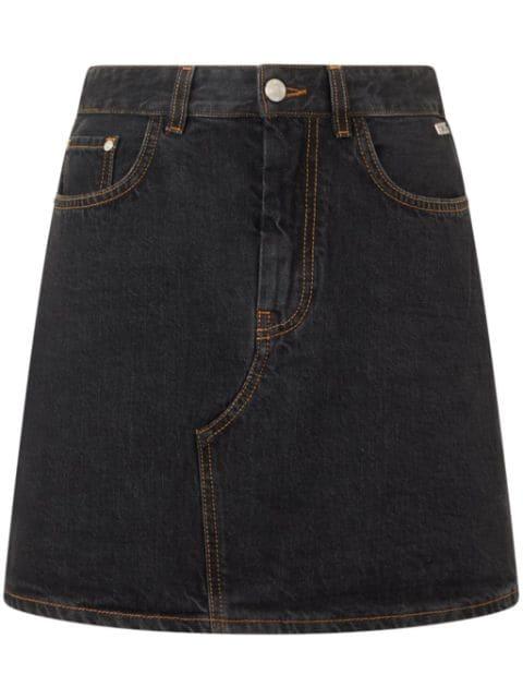 Chocker denim skirt by GCDS