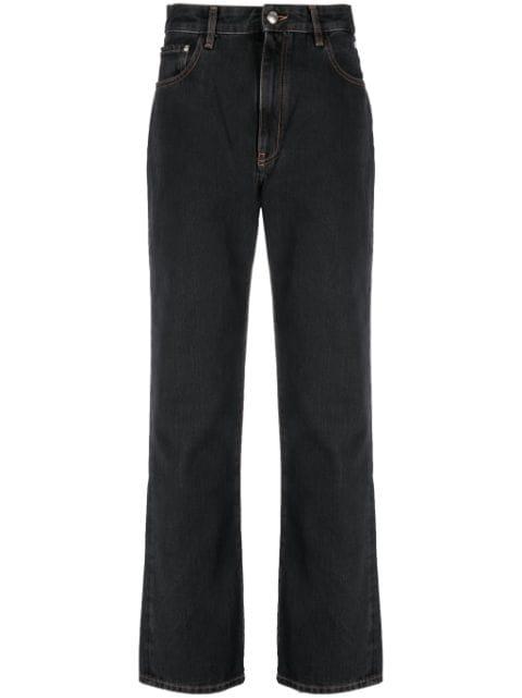 Choker rhinestone-embellished straight jeans by GCDS