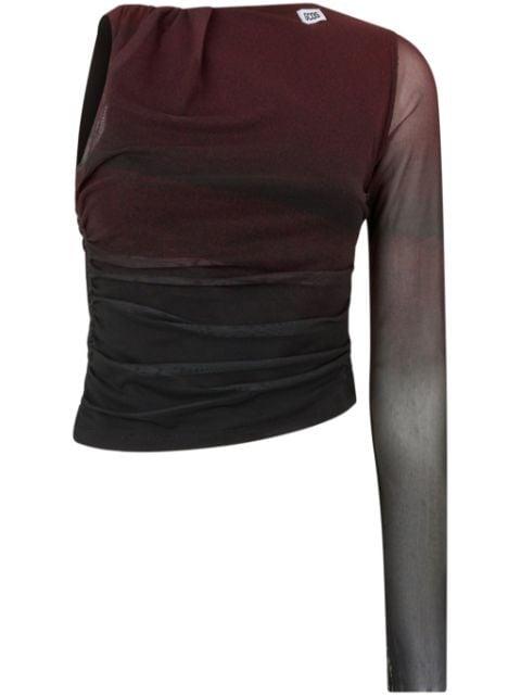 Creature tulle one-shoulder top by GCDS
