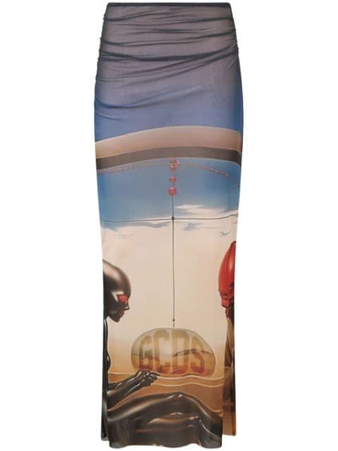 Creatures tulle skirt by GCDS