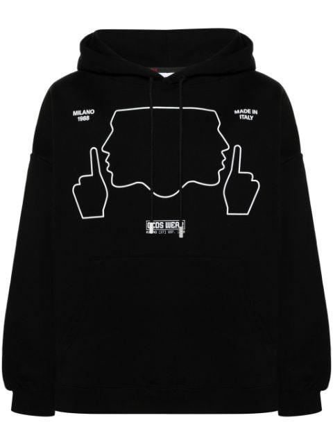 Do Not Talk To Me cotton hoodie by GCDS