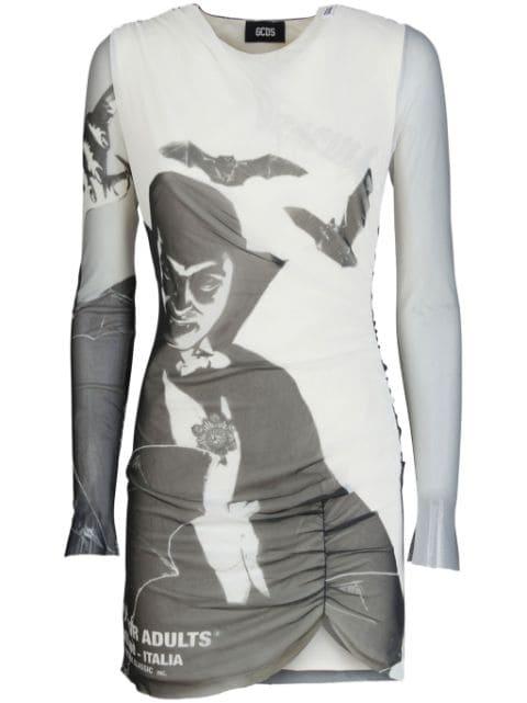 Dracula Tulle mini dress by GCDS