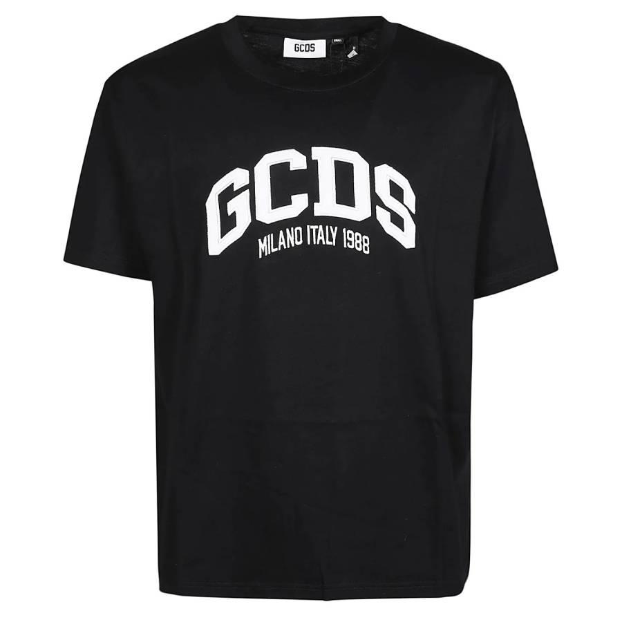 GCDS Black Logo Lounge Cotton T-Shirt by GCDS