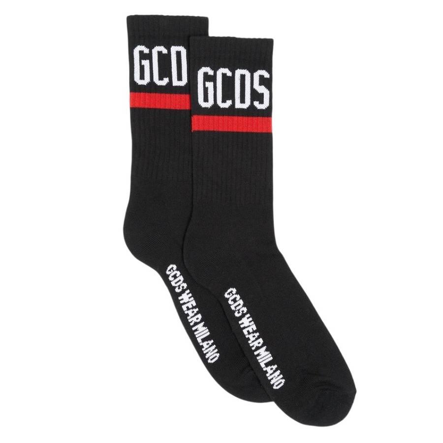 GCDS Black Logo Socks by GCDS