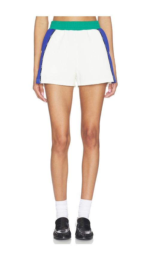 GCDS Color Block Short in White by GCDS