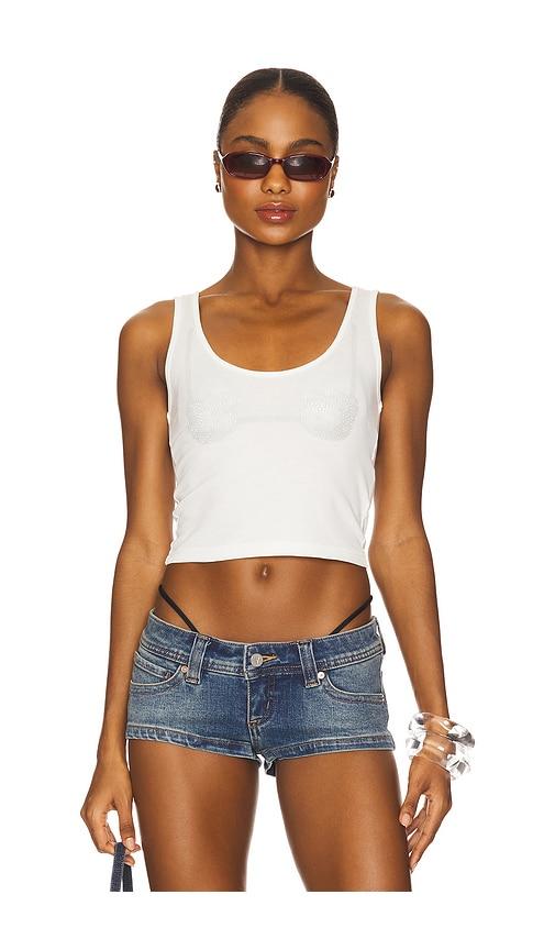 GCDS Hello Kitty Printed Bra Top in White by GCDS