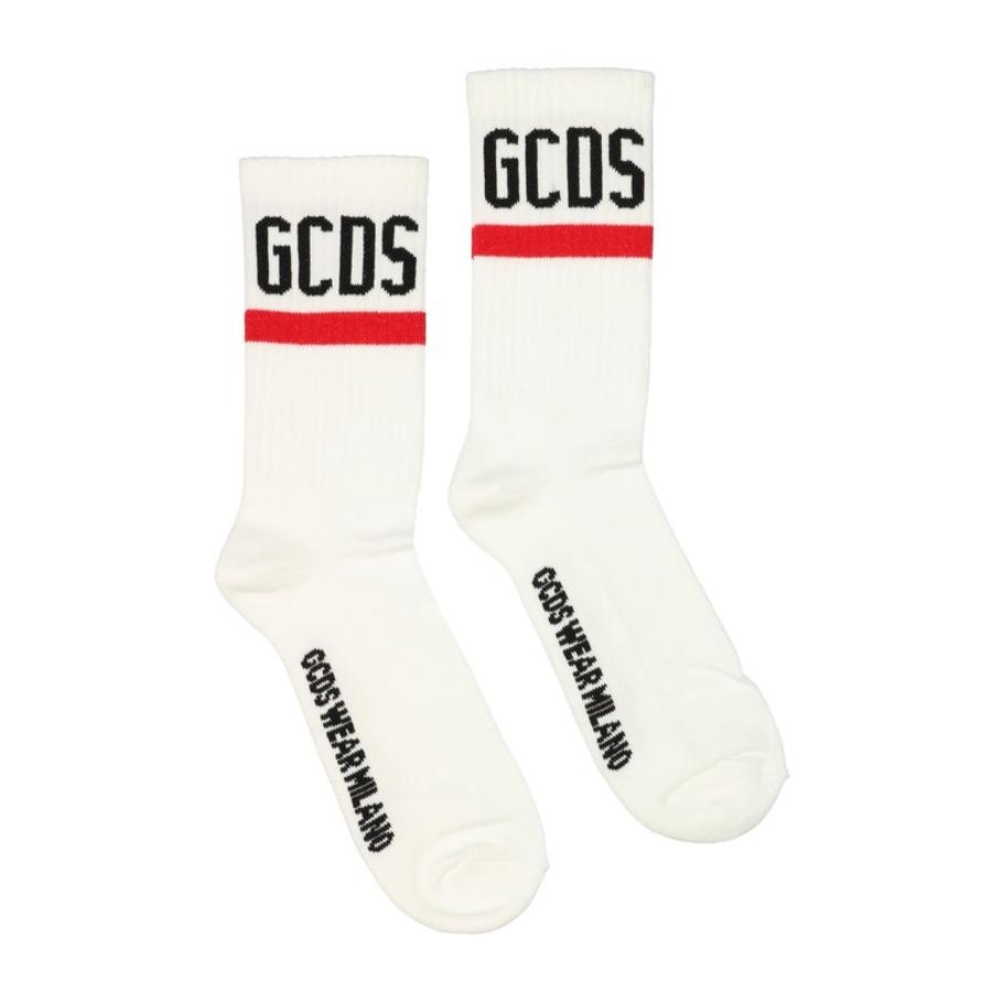 GCDS Logo Brand White Socks by GCDS
