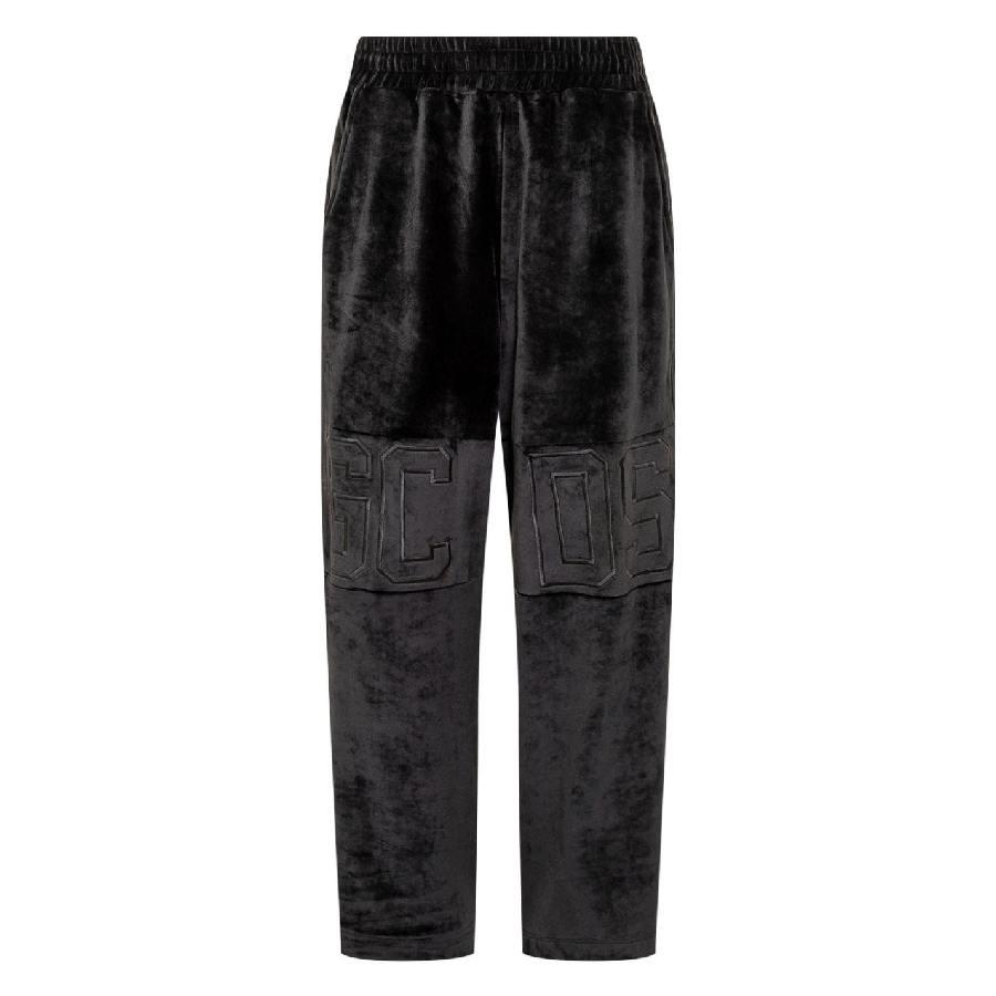 GCDS Logo Embroidered Velvet Pants by GCDS