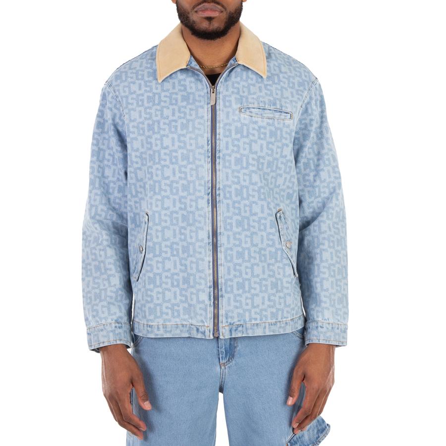 GCDS Monogram Denim Harrington Jacket by GCDS