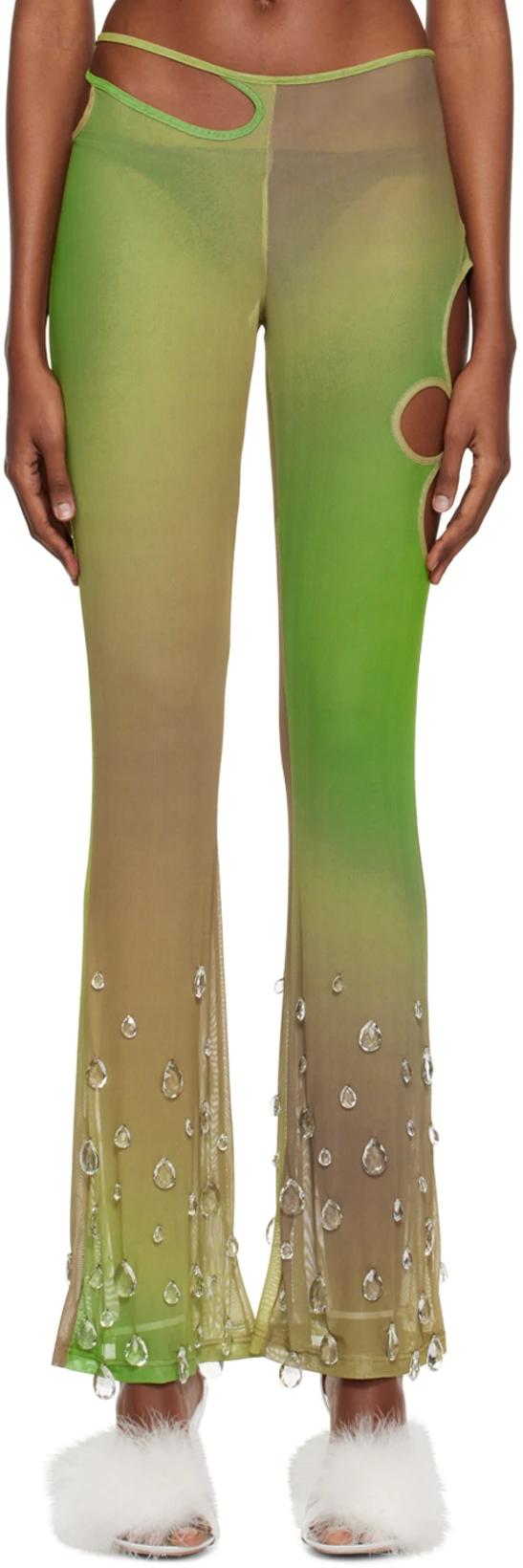 Khaki Sita Drops Leggings by GCDS