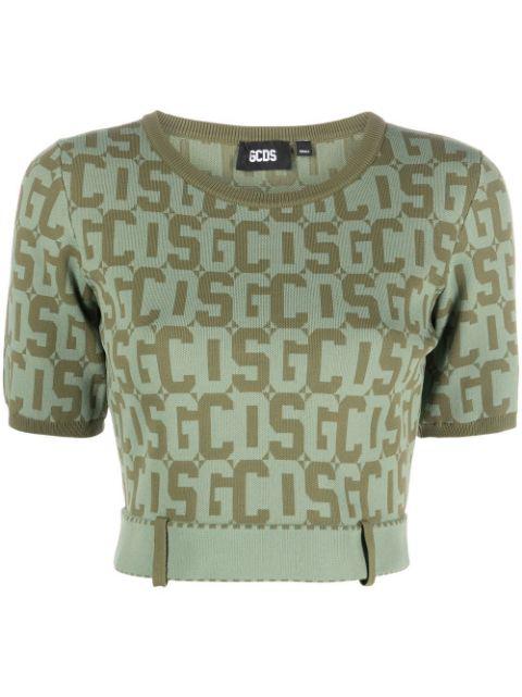 Matilda monogram cropped top by GCDS