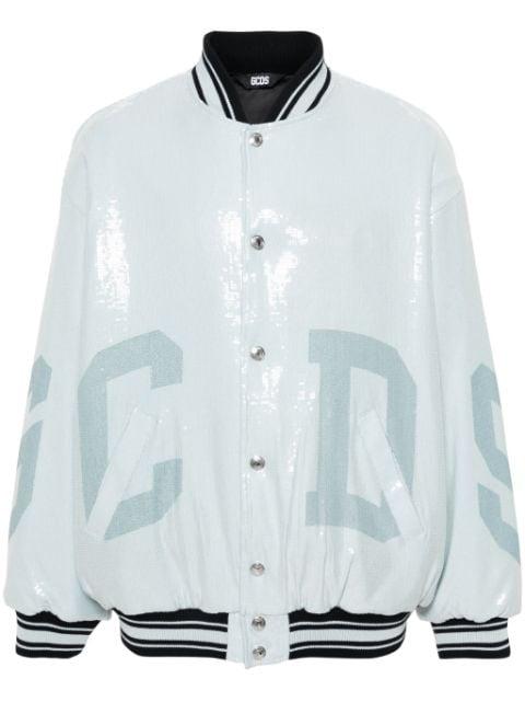 Sequins Varsity Logo bomber jacket by GCDS