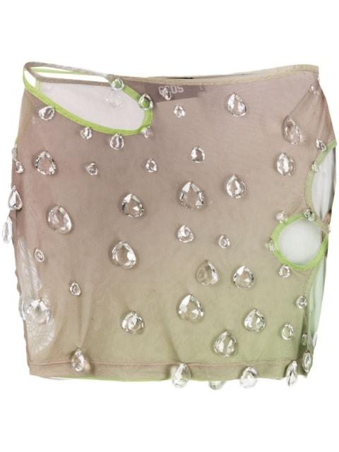 Sita Drops crystal-embellished miniskirt by GCDS