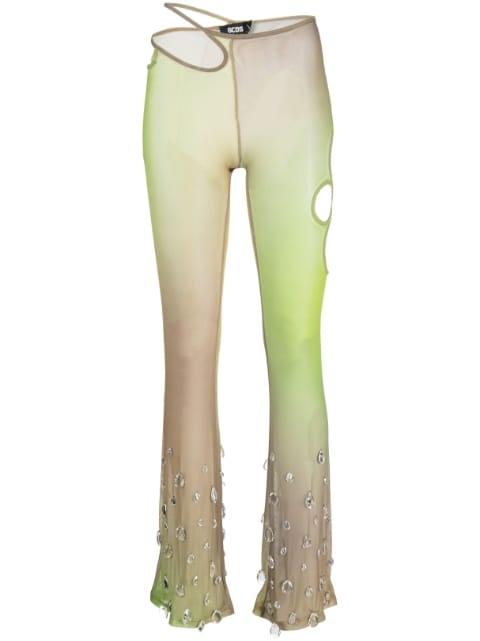 Sita crystal-drop tulle trousers by GCDS