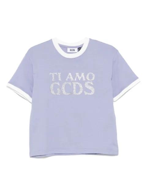 'Ti Amo CGDS' glittered T-shirt by GCDS