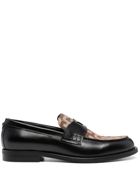 Wirdo monogram-pattern loafers by GCDS