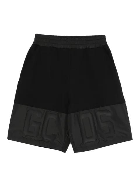 band-logo track shorts by GCDS
