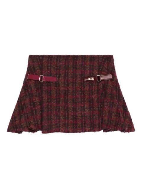 buckle check skirt by GCDS