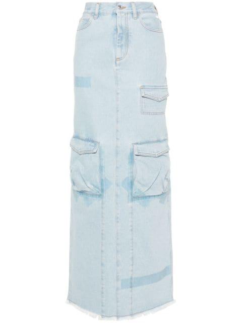 cargo denim skirt by GCDS