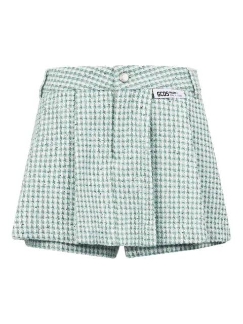 checked shorts by GCDS