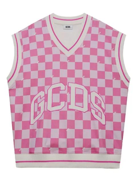checked vest by GCDS