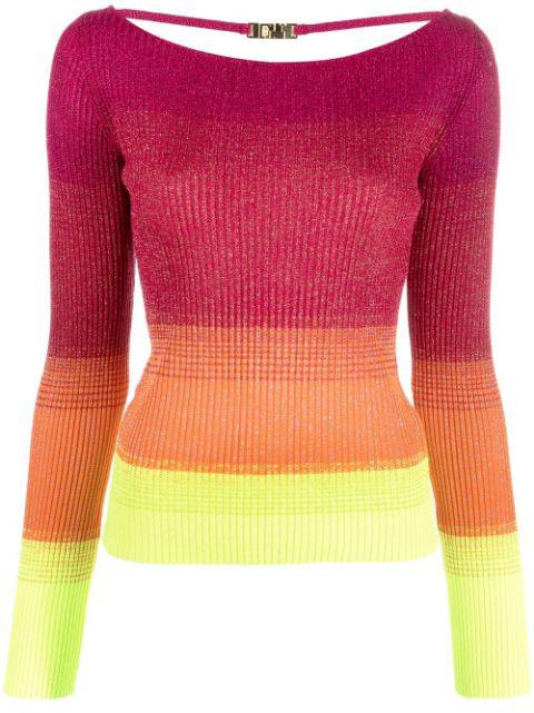 colour-block ribbed-knit jumper by GCDS