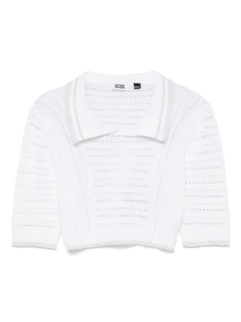 cropped polo top by GCDS