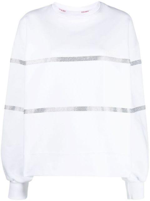 crystal-embellished cotton sweatshirt by GCDS