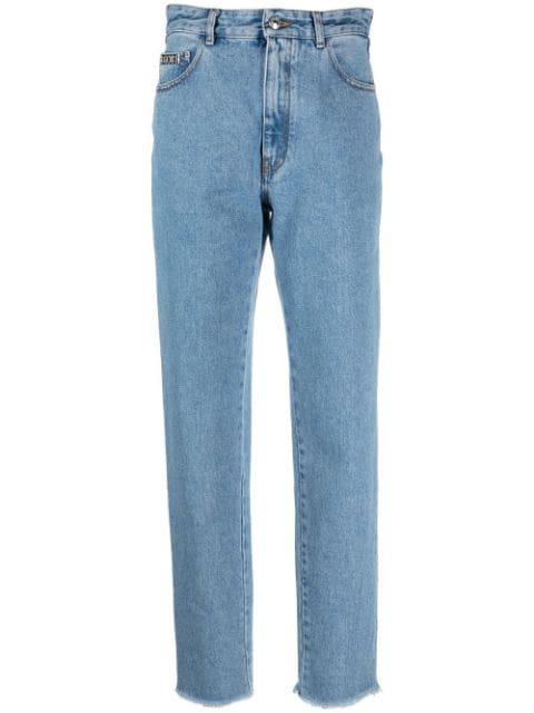 crystal-embellished detail straight jeans by GCDS