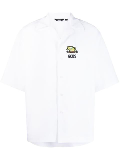 embossed-logo short-sleeve shirt by GCDS