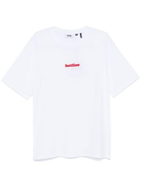 embroidered-motif T-shirt by GCDS