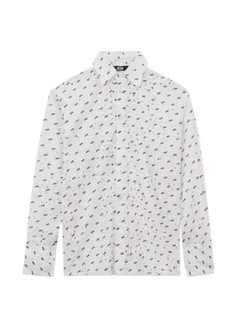 floral-embroidered shirt by GCDS