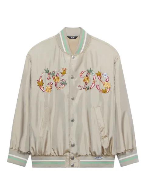 floral-embroidery bomber jacket by GCDS