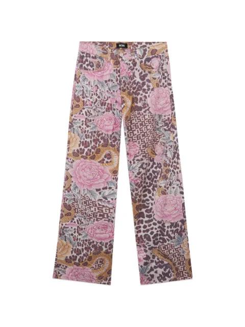 floral-print trousers by GCDS
