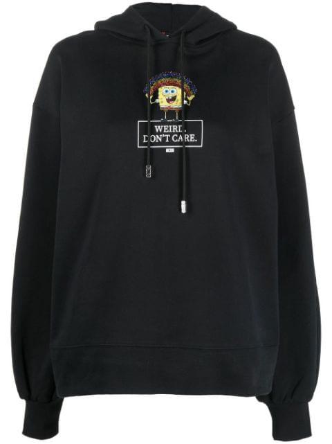 graphic-print cotton hoodie by GCDS
