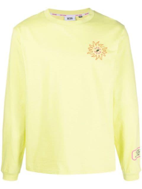 graphic sun print top by GCDS
