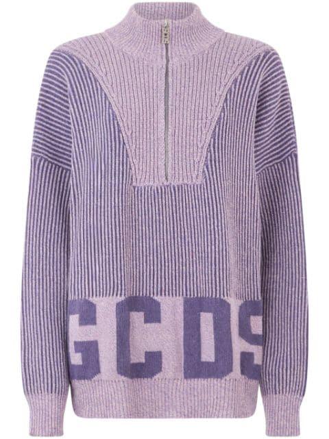 half-zip jumper by GCDS