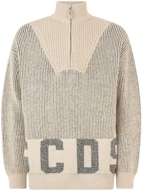 half-zip jumper by GCDS