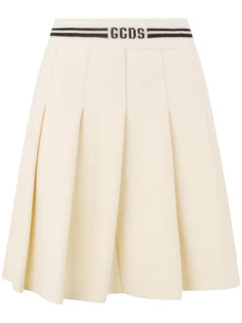 knitted pleated skirt by GCDS