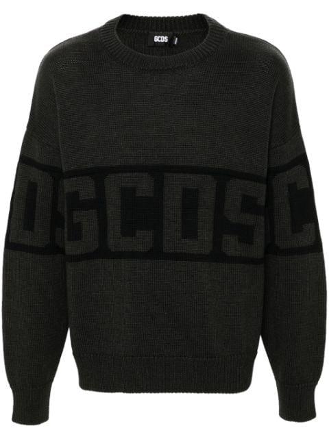 logo band crew-neck sweater by GCDS