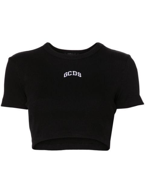 logo cropped T-shirt by GCDS